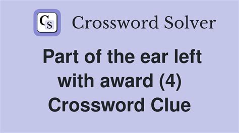 part of ear crossword clue|part of an ear clue.